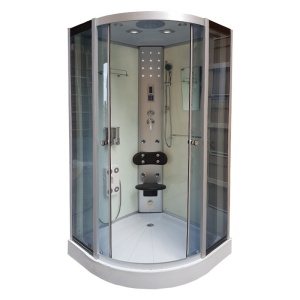 Cabina de dus cu hidromasaj si sauna, 100x100 cm, Inaltime 215 cm