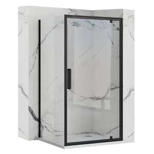 Cabina de dus cu usa pivotanta Rea Rapid Swing 70x100, Negru