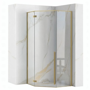 Cabina de dus DIAMOND 90x90 cm, Culoare Brush Gold