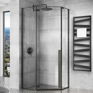 Cabina de dus DIAMOND BLACK MAT 100x100 cm - Img 4
