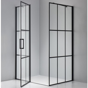 Cabina de dus Dreptunghiulara BS03B, Dimensiune 110x90cm, Culoare Negru - Img 5