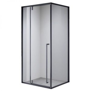 Cabina de dus Dreptunghiulara BS12A, Dimensiune 100x80cm, Culoare Negru