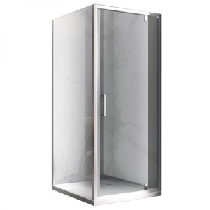 Cabina de dus Dreptunghiulara KZ05A, Dimensiune 90x80cm, Culoare Crom