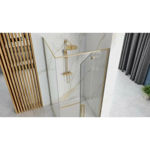 Cabina de dus Fargo, Dimensiune 100x80cm, Culoare Gold - Img 4