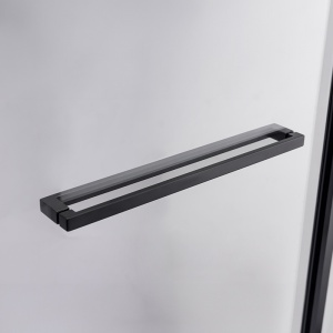 Cabina de dus KIRA Dreptunghiulara 90x80cm, Design Modern, Culoare Negru - Img 5