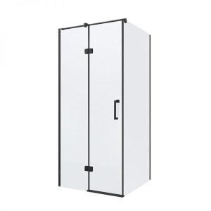 Cabina de dus KZ01D Patrata, Dimensiune 100x100cm, Design Modern, Culoare Negru