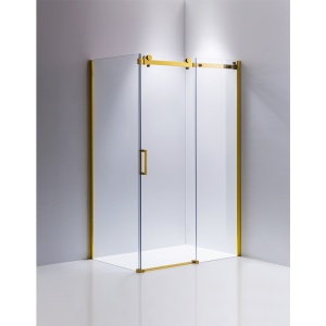 Cabina de dus KZ202A Dreptunghiulara, Design Modern 100x90cm, Culoare Auriu - Img 5