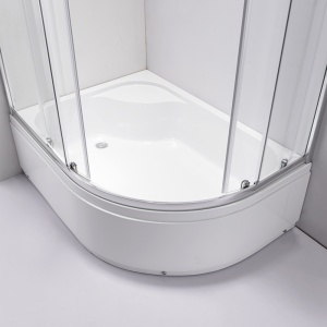Cabina de dus Maja/De dreapta 115x85cm, Usi Glisante, Design Modern Crom + Cada de dus inalta - Img 5