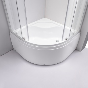 Cabina de dus MAJA, Dimensiune 80x80cm, Usi Glisante, Culoare Alb+Cada de dus inalta - Img 5