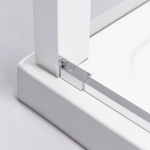 Cabina de dus NOVA Super slim, Dimensiune 100x80cm, Sticla securizata 6mm, Culoare Crom - Img 6