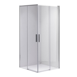 Cabina de dus NOVA Super slim, Dimensiune 90X90cm, Sticla securizata 6mm, Culoare Crom
