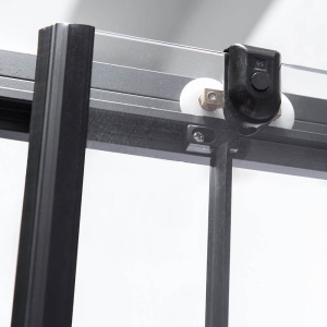 Cabina de dus Patrata BL30A, Dimensiune 80x80cm, Culoare negru+Cada de dus alba - Img 6