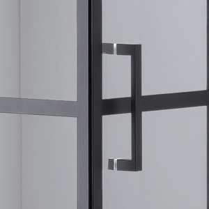 Cabina de dus Patrata BS10A cu Cadita de dus , Design Modern 80x80cm, Culoare Negru - Img 6