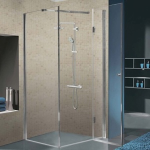 Cabina de dus patrata cu cadita de dus KZ1390A/SXL02A Crom/Alb 80x80 cm - Img 6