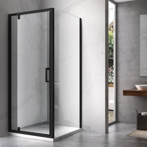 Cabina de dus patrata din sticla securizata cu rame negre KZ04A 70 x 70 cm - Img 6