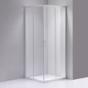 Cabina de dus patrata din sticla securizata si rame cromate KZ93A 80 x 80 cm - Img 3