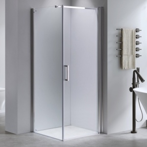 Cabina de dus Patrata KZ1190A, Design Modern 90X90cm, Culoare Crom - Img 3