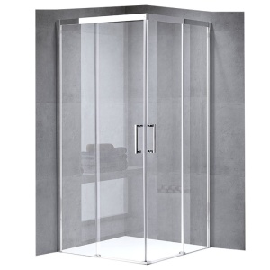 Cabina de dus Patrata KZ90B, Design Modern 90x90cm , Culoare Crom - Img 2