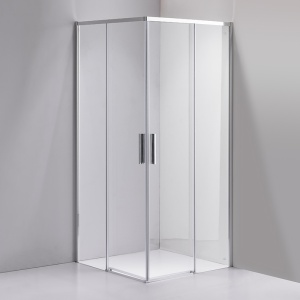 Cabina de dus Patrata Super Slim Nova, Dimensiune 80x80cm, Culoare Crom - Img 2