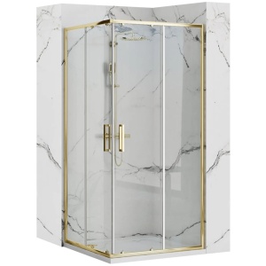 Cabina de dus Rea Punto, Dimensiune 80x80 cm Culoare Gold