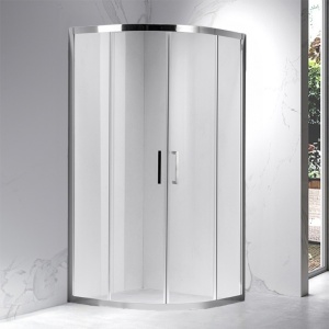 Cabina de dus semicirculara rame cromate cu cadita inclusa KZ101B/SXL01B 90 x 90cm - Img 2