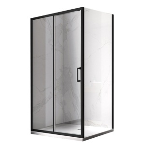 Cabina de dus sticla securizata si rame negre KZ103A 100 x 80 cm