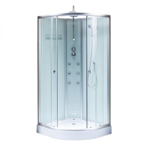 Cabina de dus WSH7703B cu Hidromasaj, Dimensiune 90x90cm, Culoare Crom - Img 1