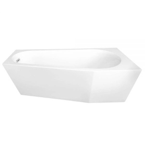 Cada de Baie Autoportanta 169.5x80x58cm/Dreapta Design Modern ,Montaj pe Perete ,Culoare Alb Pur