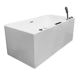 Cada De Baie Freestanding 150x75x58cm ,Cu Hidromasaj, Culoare Alb - Img 5