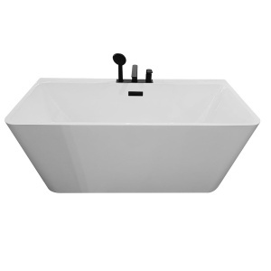 Cada de baie freestanding cu baterie neagra inclusa, dimensiuni 150X75X58CM - Img 3