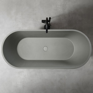 Cada De Baie Freestanding , Design Modern 170x75x60cm, Strat Abraziv ,Culoare Grey - Img 4