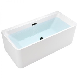 Cada de baie SOFIA 515C, Dimensiune 160x75cm, Culoare Alb, Deversor Negru - Img 1