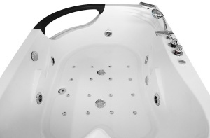 Cada de baie spa cu hidromasaj montare dreapta 180x120x63 cm alba - Img 11
