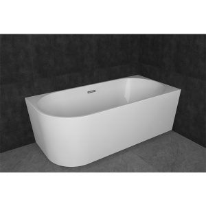 Cada de baie Suport 160x75cm, Mera509C, Culoare Alb, Deversor Crom/ Dreapta - Img 10