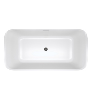 Cada de baie Viana 511B 160x75cm, Culoare Alb, Deversor Negru - Img 8