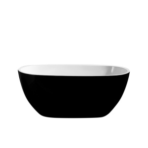 Cada freestanding, Florida, Aura Black, ovala, culoare alb si negru, dimensiune 170x75cm