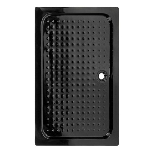 Cadita de dus dreptunghiulara inalta si antiderapanta SXL03C 100x80 cm neagra