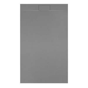 Cadita de dus dreptunghiulara slim finisaj piatra MIKO 100x90 cm gri - Img 1