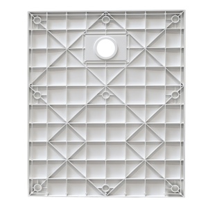 Cadita de dus dreptunghiulara slim model piatra Juko 100x80 cm alba - Img 8