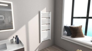 Calorifer de baie Portprosop Duo White 120x50cm, Culoare Alb - Img 5