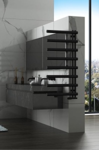 Calorifer de baie Portprosop Tube Black 120x60cm, Culoare Negru - Img 2