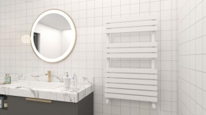 Calorifer Portprosop Flat White 80x50cm, Design Modern, Culoare Alb - Img 4