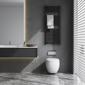 Calorifer vertical CORSO-BL-4 pentru baie 120x50, negru - Img 6