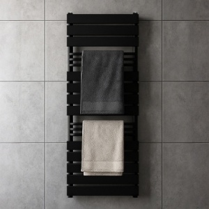 Calorifer vertical Fuego-Blu pentru baie 128x50, negru - Img 12