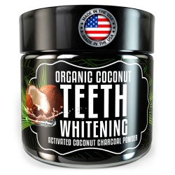Carbune activ BIO pentru albirea dintilor Odissey Life fabricat in SUA, pudra organica din carbune activ nuca de cocos, 30 g
