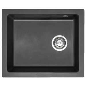 Chiuveta Bucatarie Pro GRANIT NELS BLACK, Dimensiuni 46.5 x 56 x 20 cm, 1 Cuva, Incastrabila, Forma Dreptunghiulara, Negru