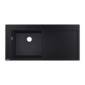 Chiuveta compozit Hansgrohe S51 SilicaTec/Stanga, Dimensiune 105x51cm, Culoare Negru Grafit - Img 1