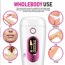 Epilator IPL SeveShop®, Epilare Definitiva Fara Durere, Tehnologie IPL, Mod Automat si Manual, Pentru Femei si Barbati, Fata, Corp, Axila, Inghinal, Senzor Piele, Indepartare Permanenta a Parului, Lumina Pulsatorie, Alb - Img 5