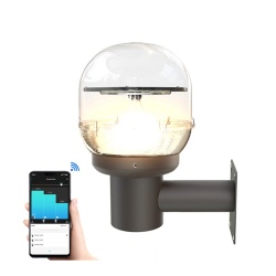 Lampa Solara LED Portabila de Exterior, Neosimply Camping, 230lumeni, rotatie 360% dupa razele solare, bluetooth app, senzori de luminozitate si miscare