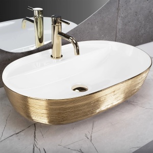 Lavoar de blat Rea Aura 61 cm, Culoare White Gold Brush